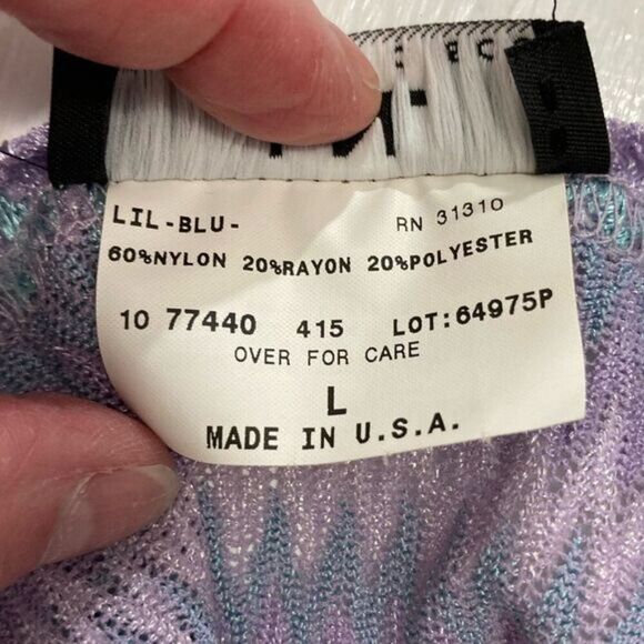 I.N. San Francisco Women's L Purple Striped Stretch Tank Top Y2K Preppy - Picture 8 of 12